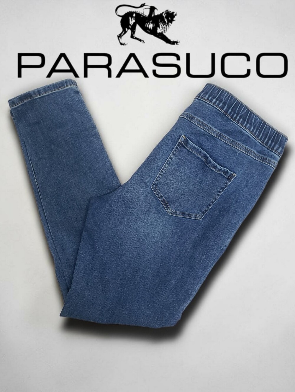 Parasuco Womens Skinny Jeans Light Wash Blue Denim Stretchy Jeggings Size 12